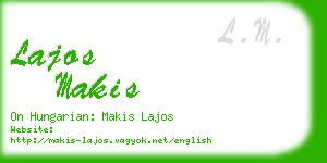 lajos makis business card